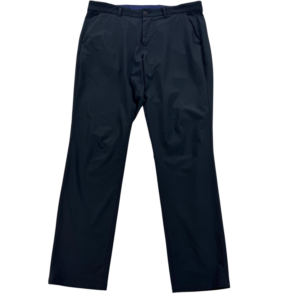 Mizzen+Main Helmsman Pants Mens 36x32 Blue Slim Stretch Chino Travel Fit 38x32